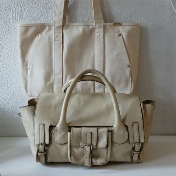 Chloe Handbags - Chloe Large Ivory , Satchel Bag+ NWT Kooba Passport Cover+ Duluth Bag